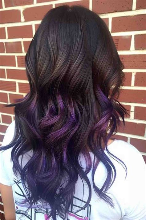 dark brown to purple ombre|black to purple ombre hair.